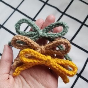 Knitted Bows | Set of 3 Headband Bows